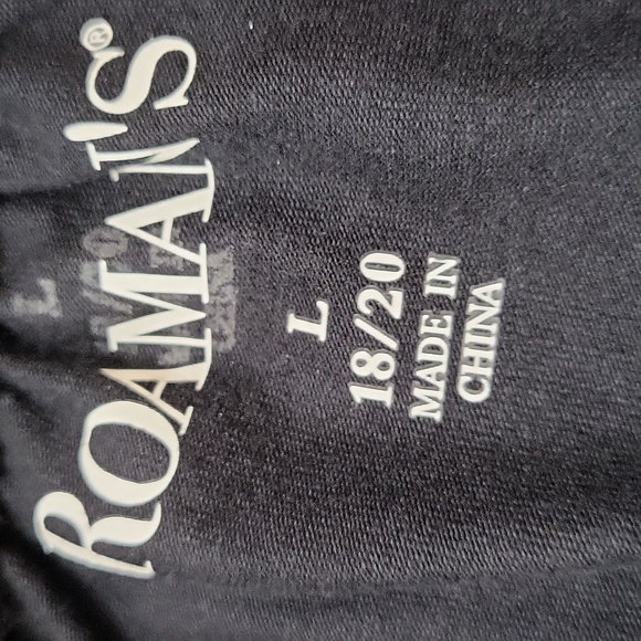 Roaman's 18 20 Loungewear Set in Black and White Stretchy 2 Piece Set - Picture 10 of 10